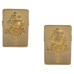 Hollywood Icon Jerry Lewis Owned Gold MDA presented Cufflinks