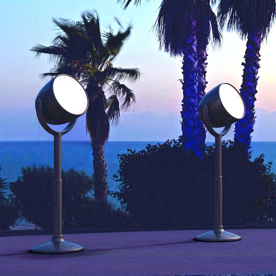 Modern Hollywood, Brown Dimmable Outdoor Floor Lamp by BrogliatoTraverso, Made in Italy For Sale