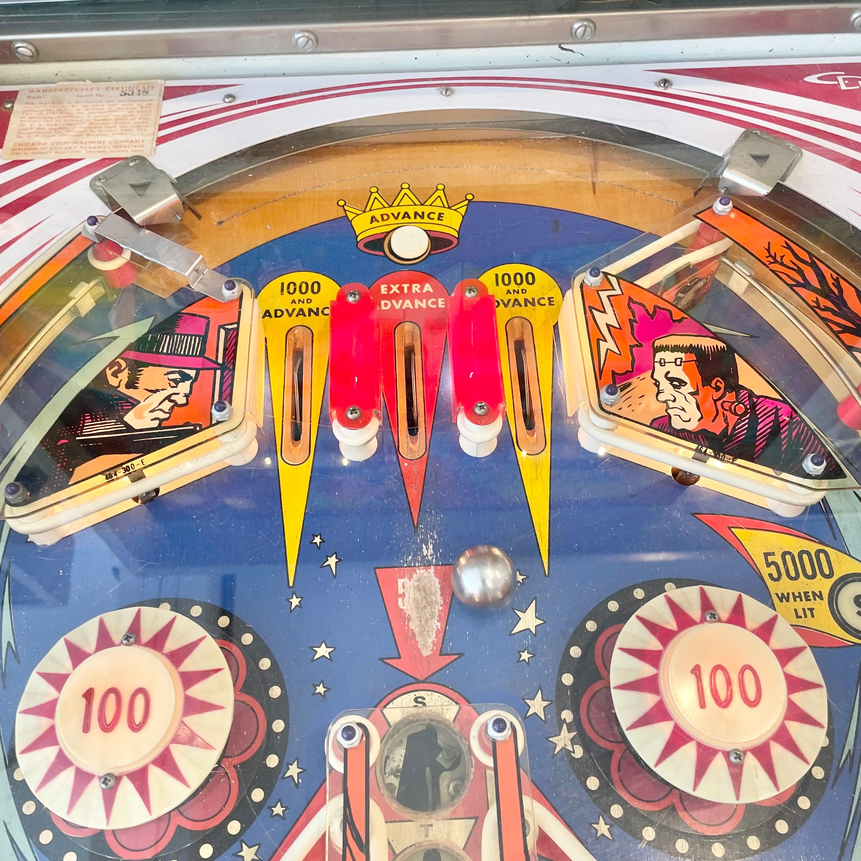 Hollywood Pinball Arcade Game, 1976 USA For Sale 7