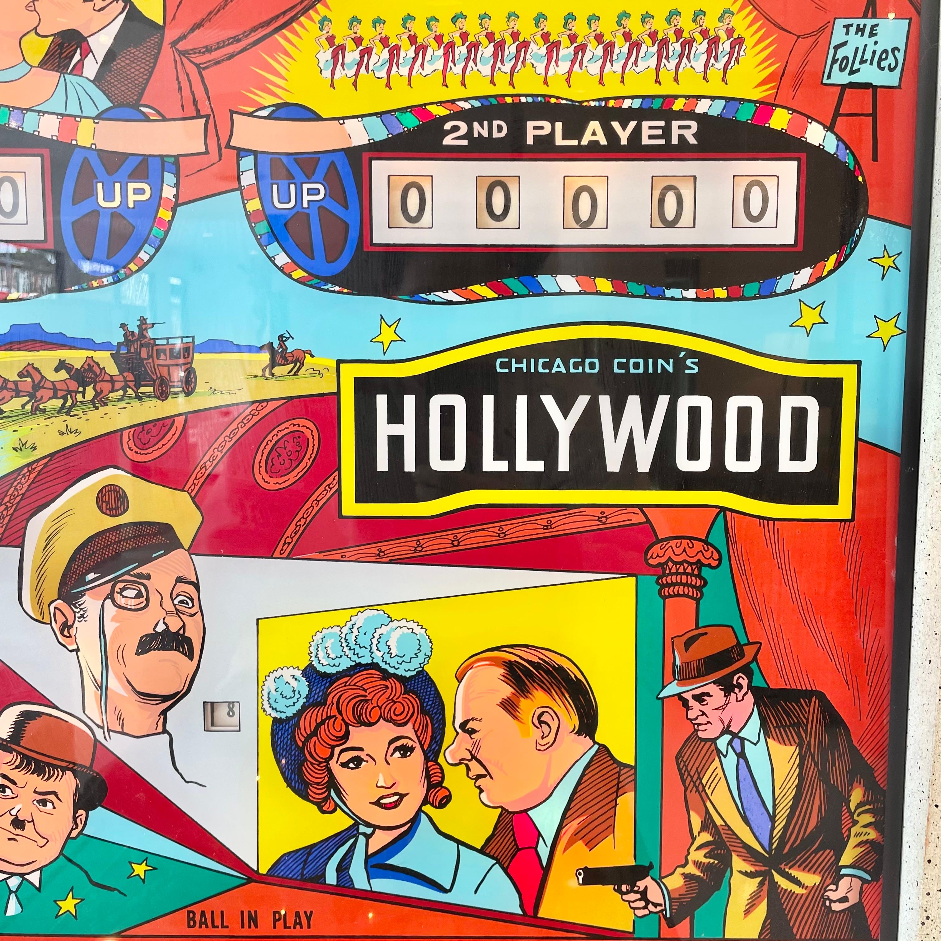 Late 20th Century Hollywood Pinball Arcade Game, 1976 USA For Sale