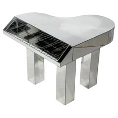 Hollywood Recency Liberace Stil verspiegelte Grand Piano Form Couchtisch c 1970's