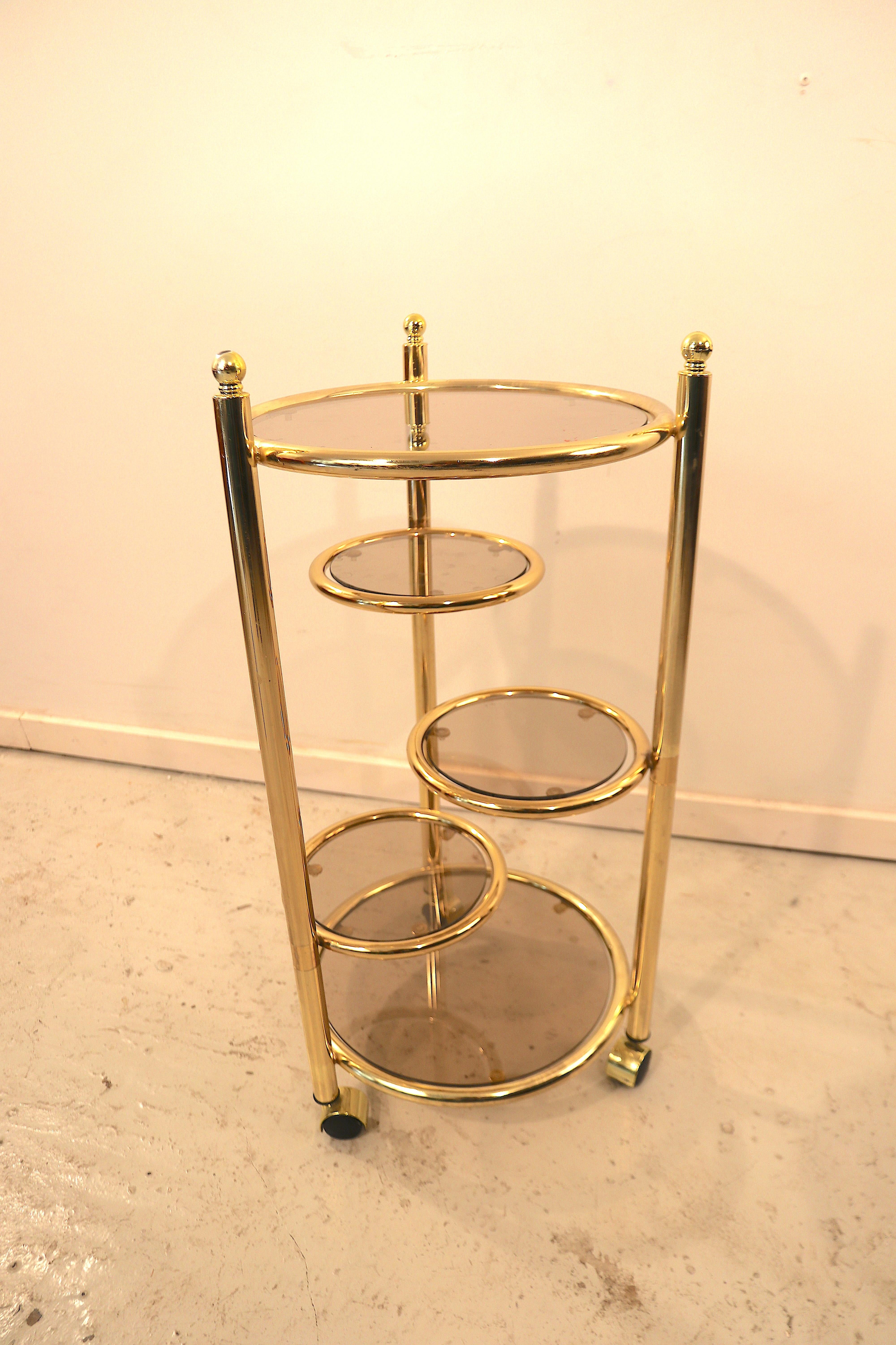 French Hollywood Regency Multifunctional Side Table in the Style of Maison Jansen For Sale