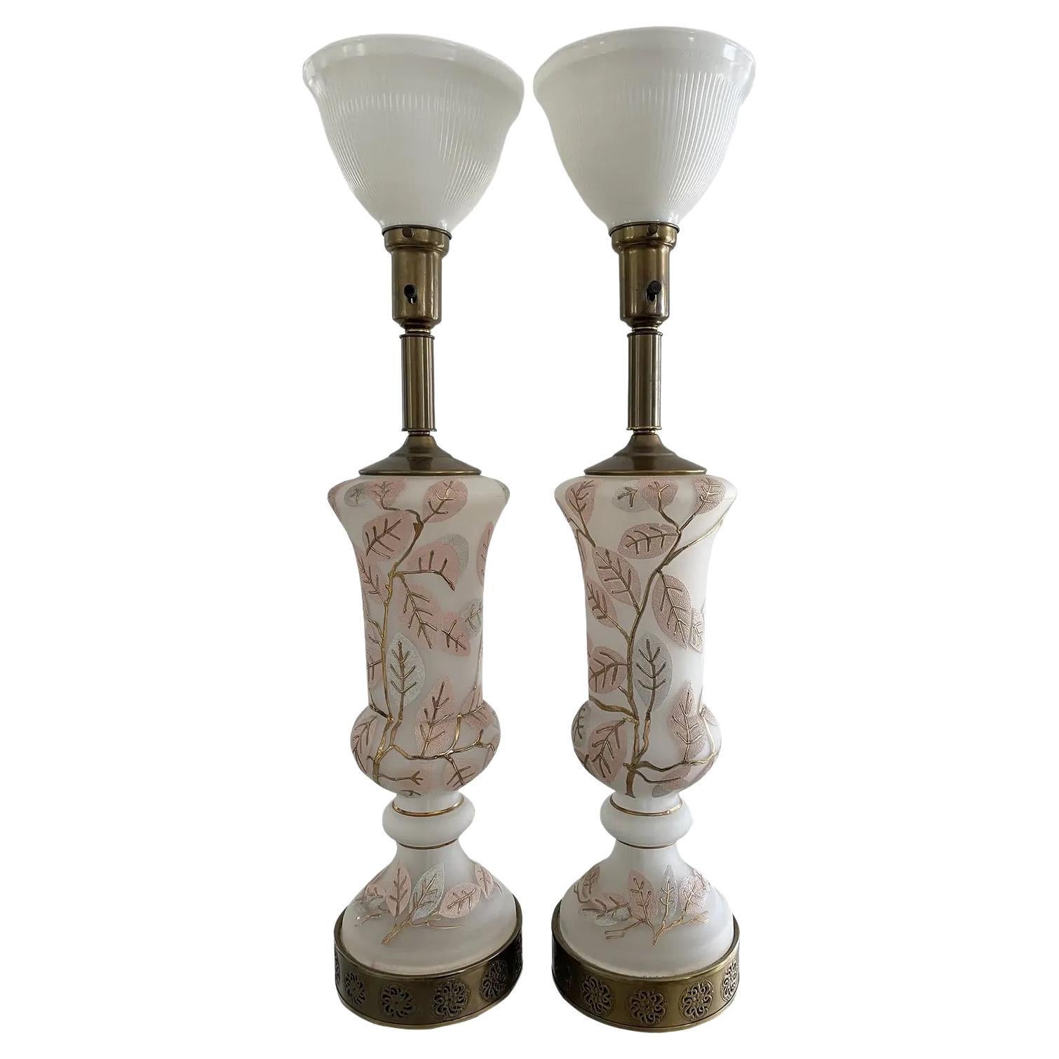  Hollywood Regency Urn Lamps - a Pair