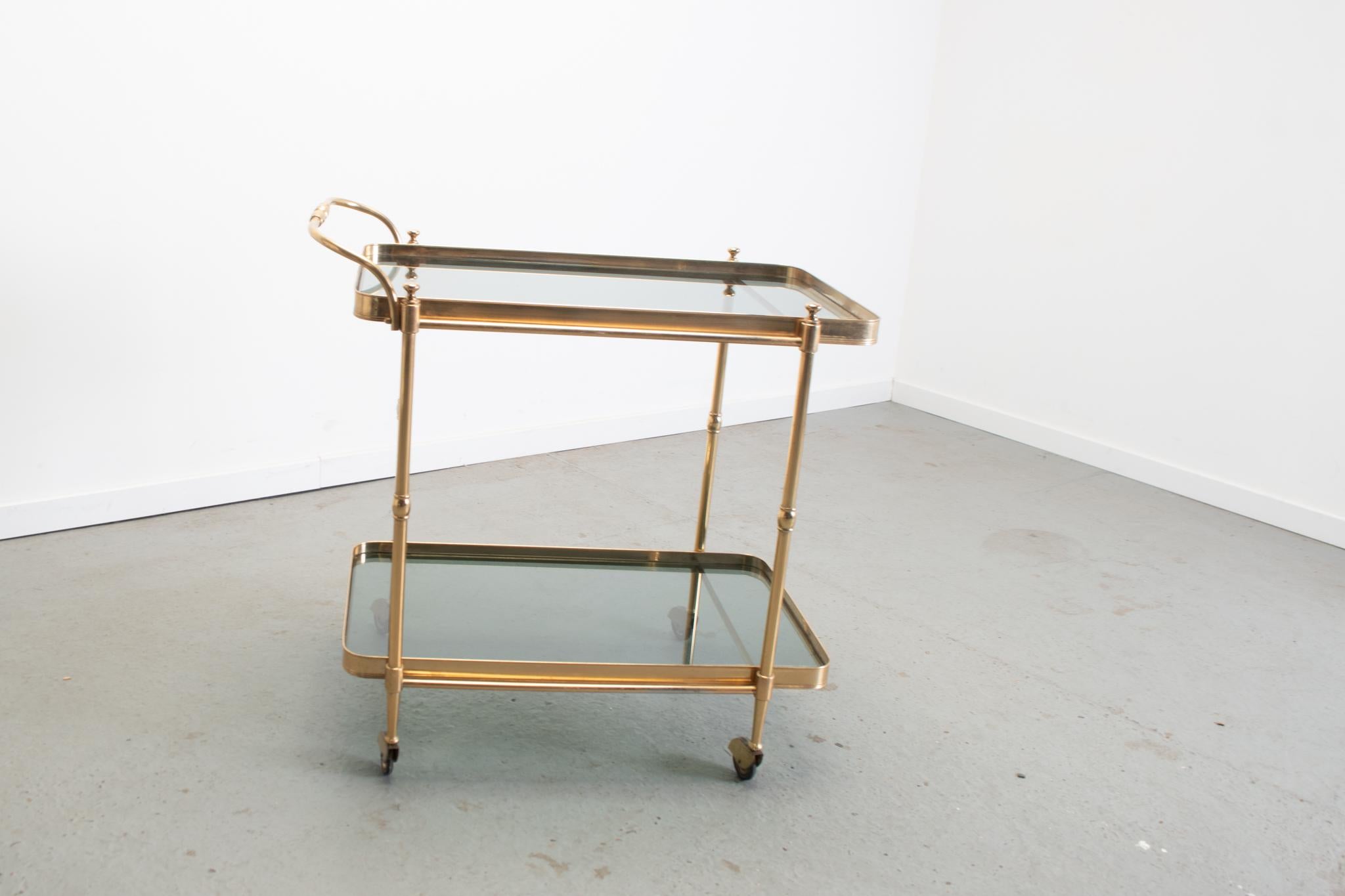 Late 20th Century Hollywood regencey drinks trolley For Sale