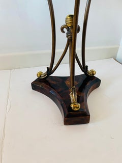 Hollywood Regency 1970s Maitland-Smith Tessellated Horn & Brass Side Table