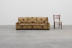 Hollywood Regency 3-seater sofa with Lion‑Motif Upholstery, Italy ca. 1990