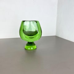 Hollywood Regency 5, 75kg Crystal Glass "2 Color" Object Vase Sevres France 1960s