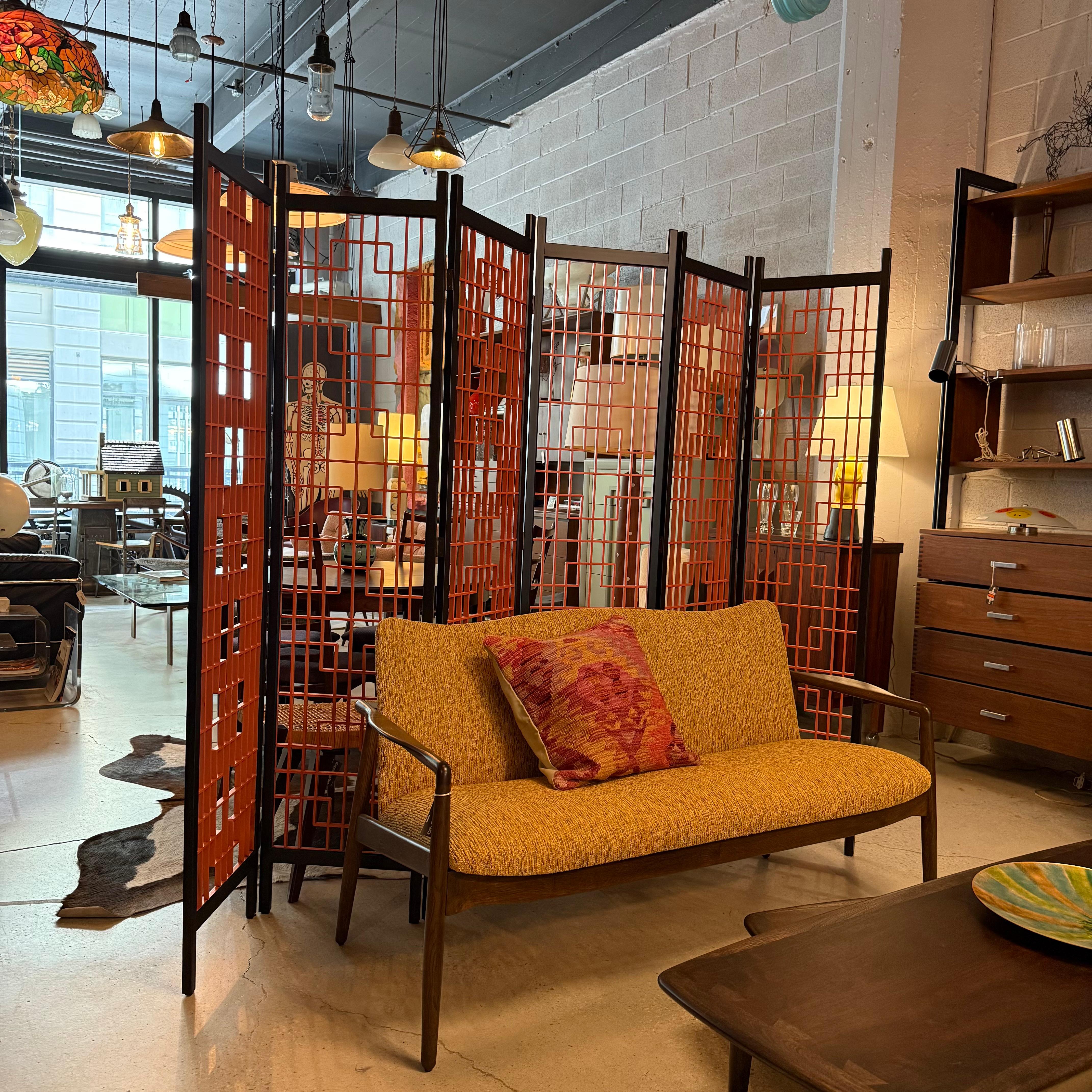 Bois Hollywood Regency 6-Panel Decorative Screen Room Divider (écran décoratif à 6 panneaux) en vente
