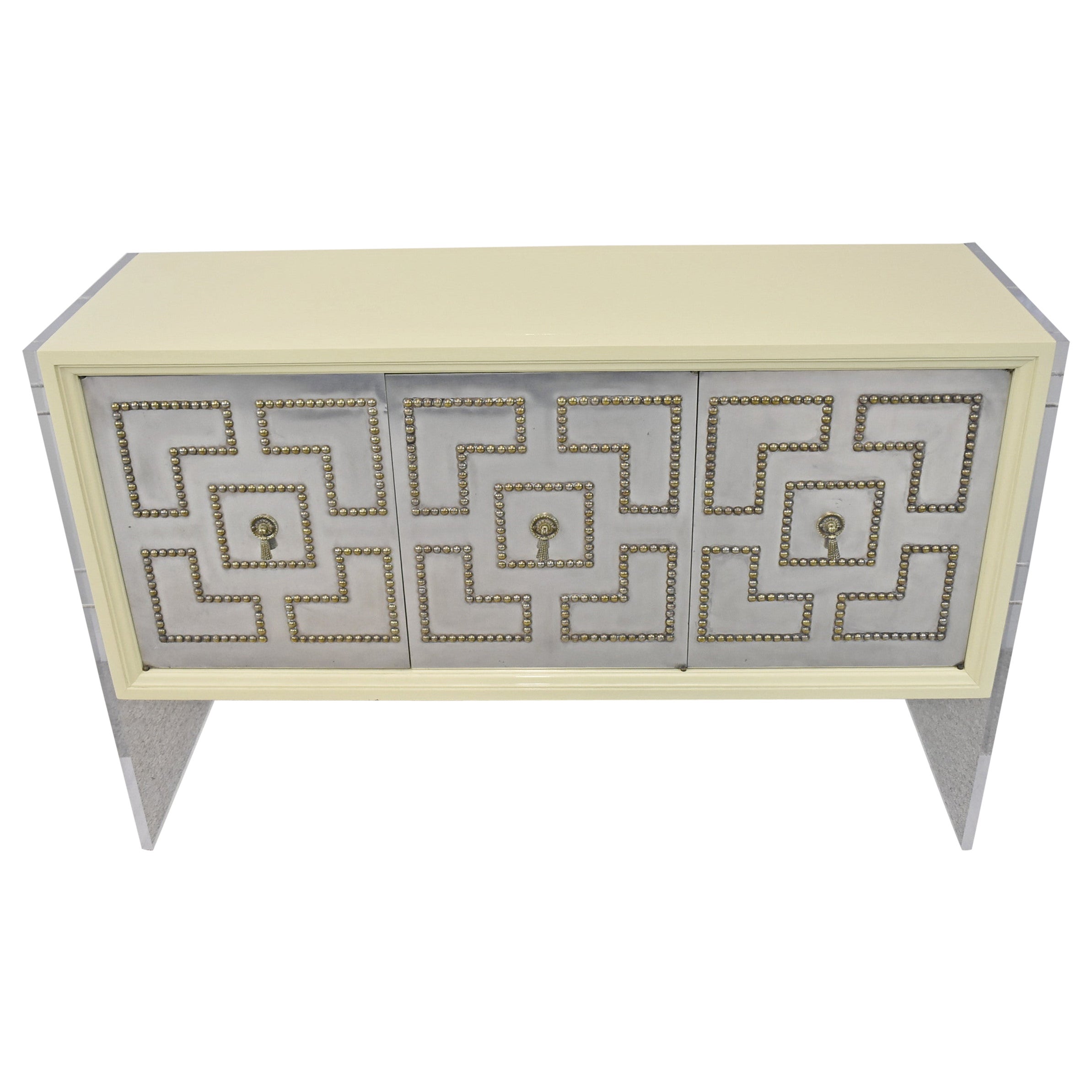 Credenza Hollywood Regency in acrilico