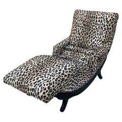 Hollywood Regency Adjustable Contour Chaise Massage Lounge Newly Upholstered