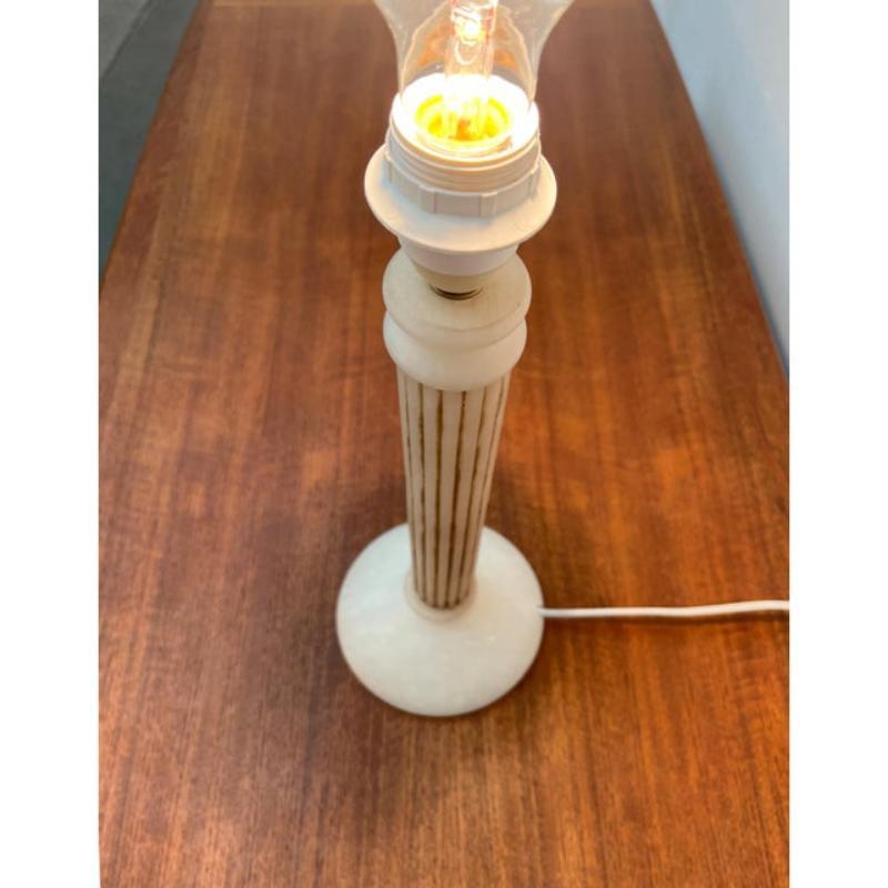 Hollywood Regency Alabaster Table Lamp For Sale 4