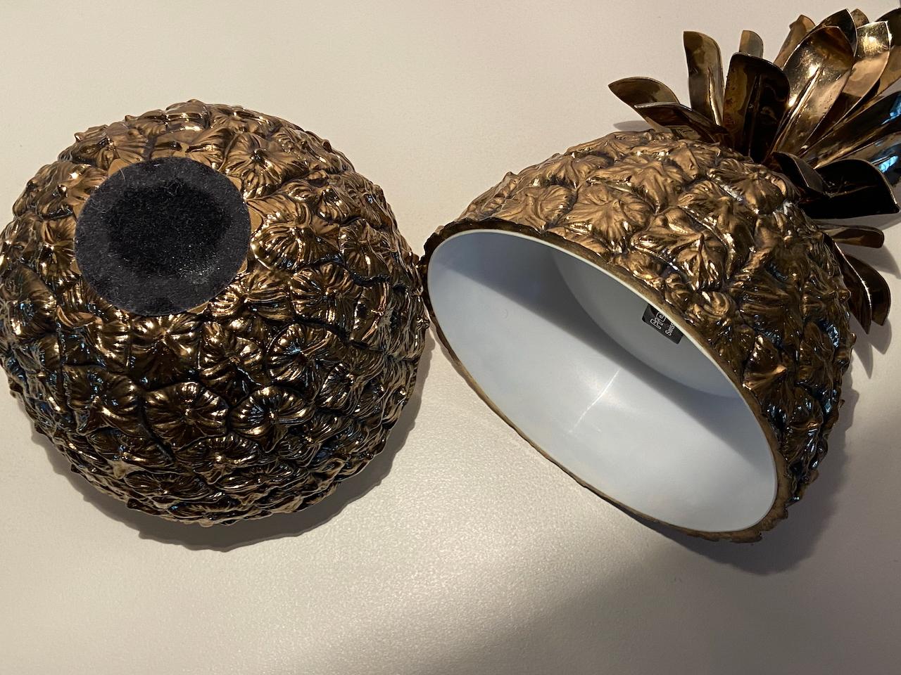 Hollywood Regency Ananas-Eiskübel in Form eines Ananas, Freddo Therm, Schweiz im Angebot 1