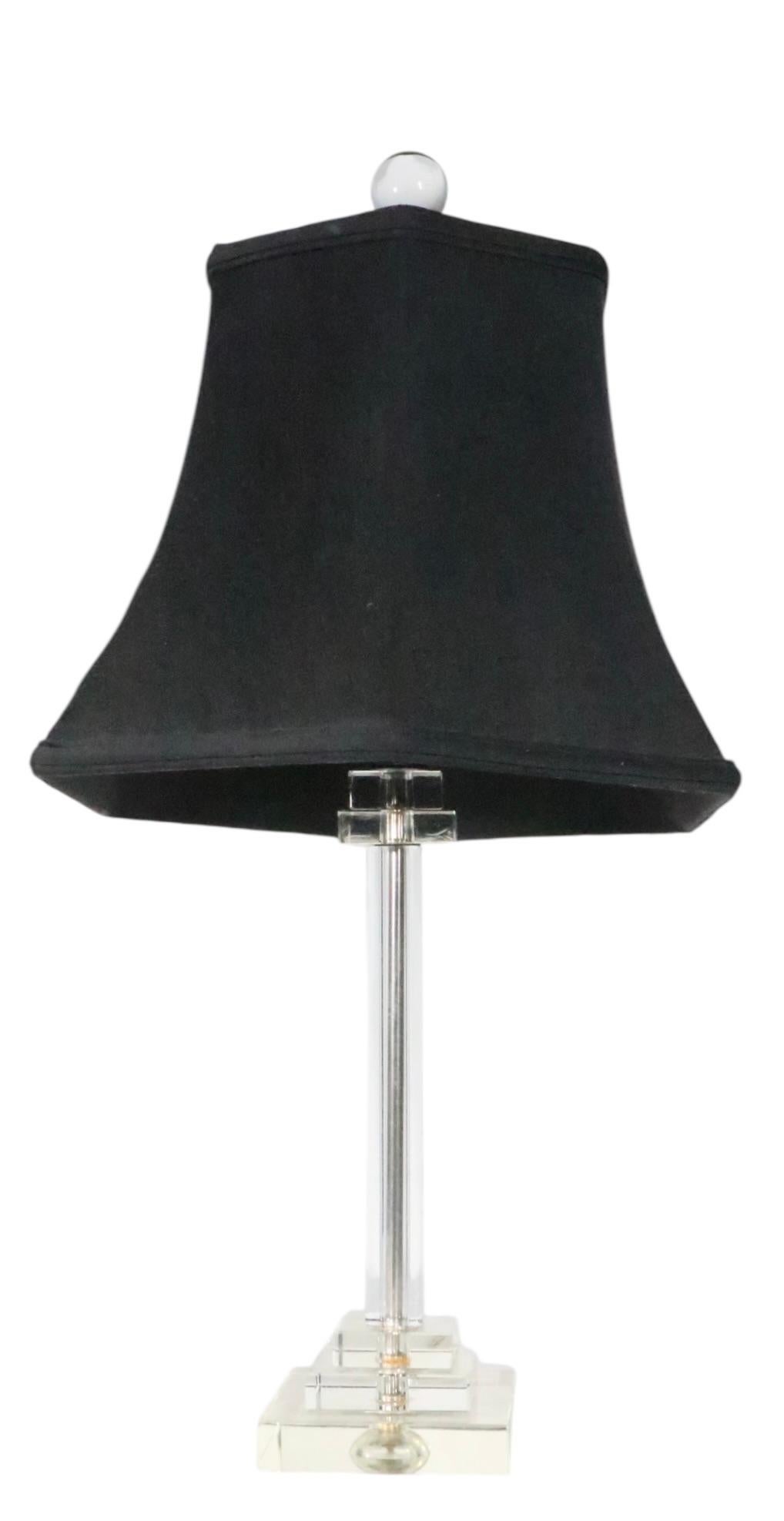 Boudoir a colonna in vetro Art Deco Hollywood Regency  Lampada in vendita 8
