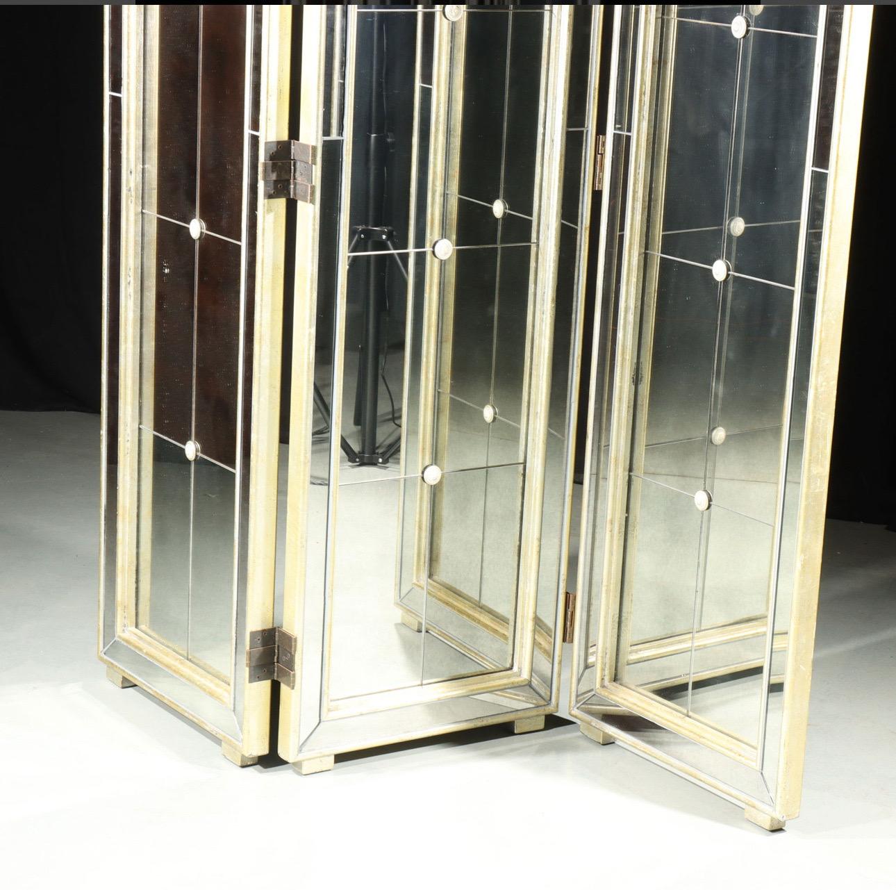 Extraordinaire paravent/diviseur Art of Vintage en miroir. 