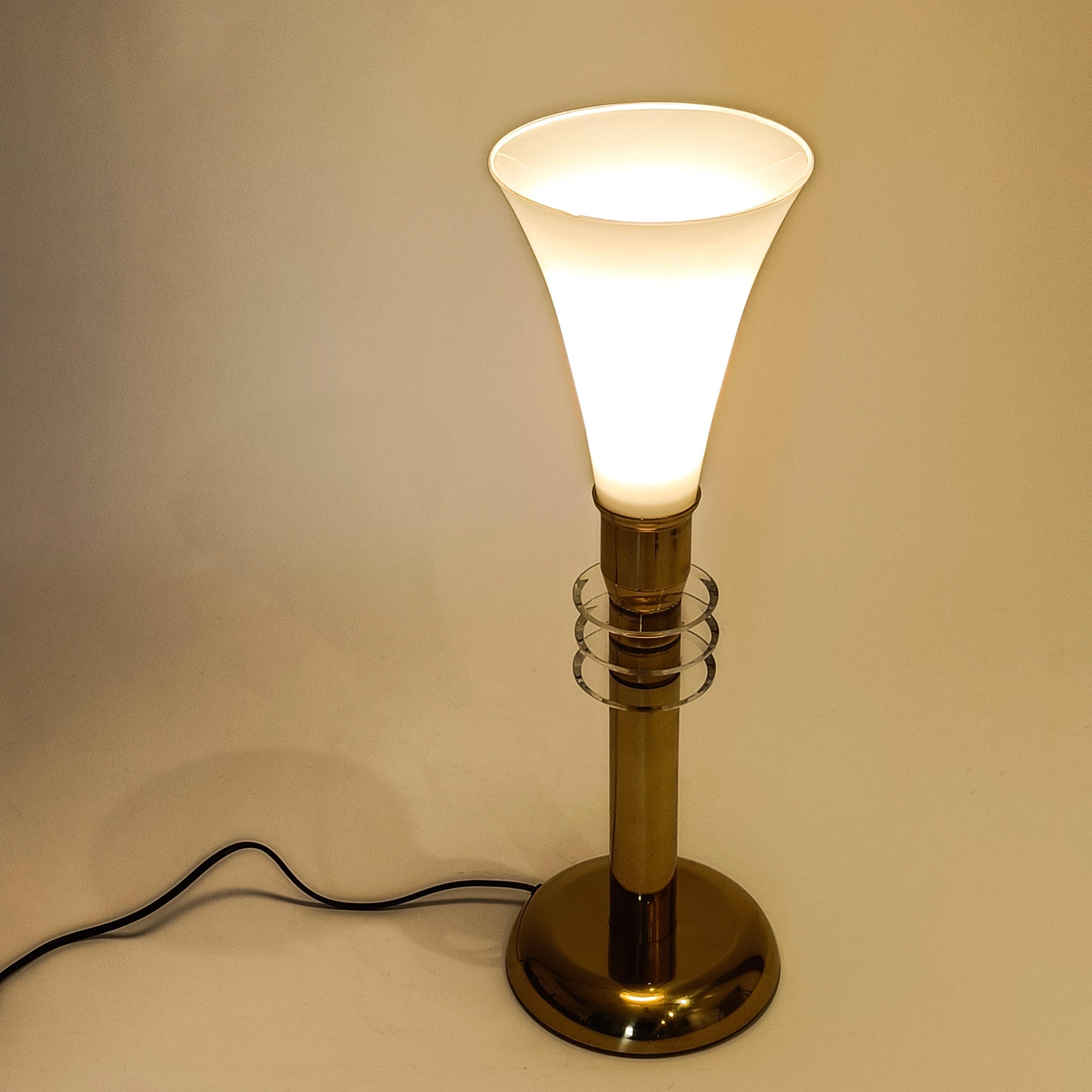 Hollywood Regency. Lámpara de sobremesa Art Decó Revival de Paul Hanson, EE.UU., 1970 Estadounidense en venta