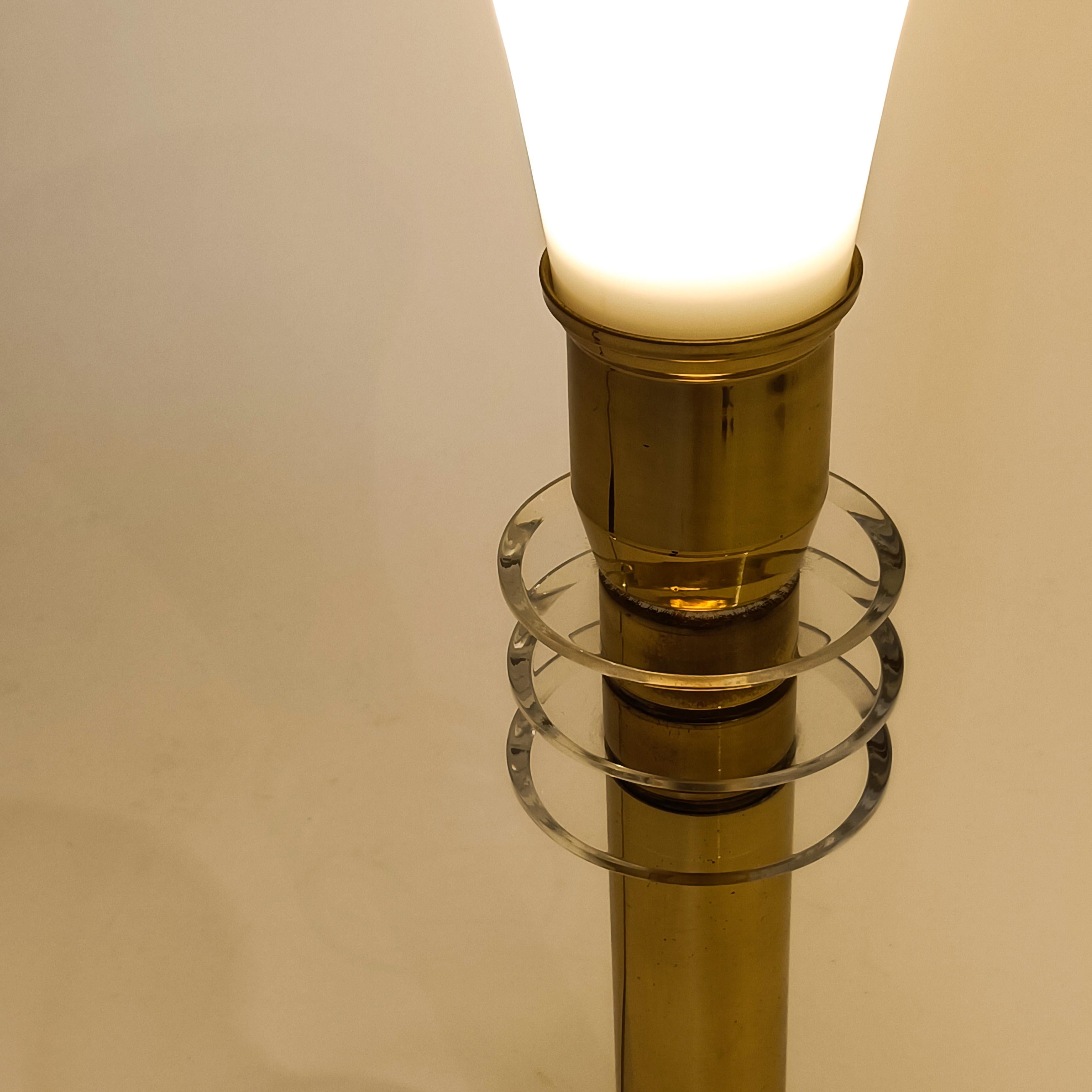 Hollywood Regency. Lámpara de sobremesa Art Decó Revival de Paul Hanson, EE.UU., 1970 en Excelente estado para la venta en SANT ADRIÀ DE BESÒS, ES