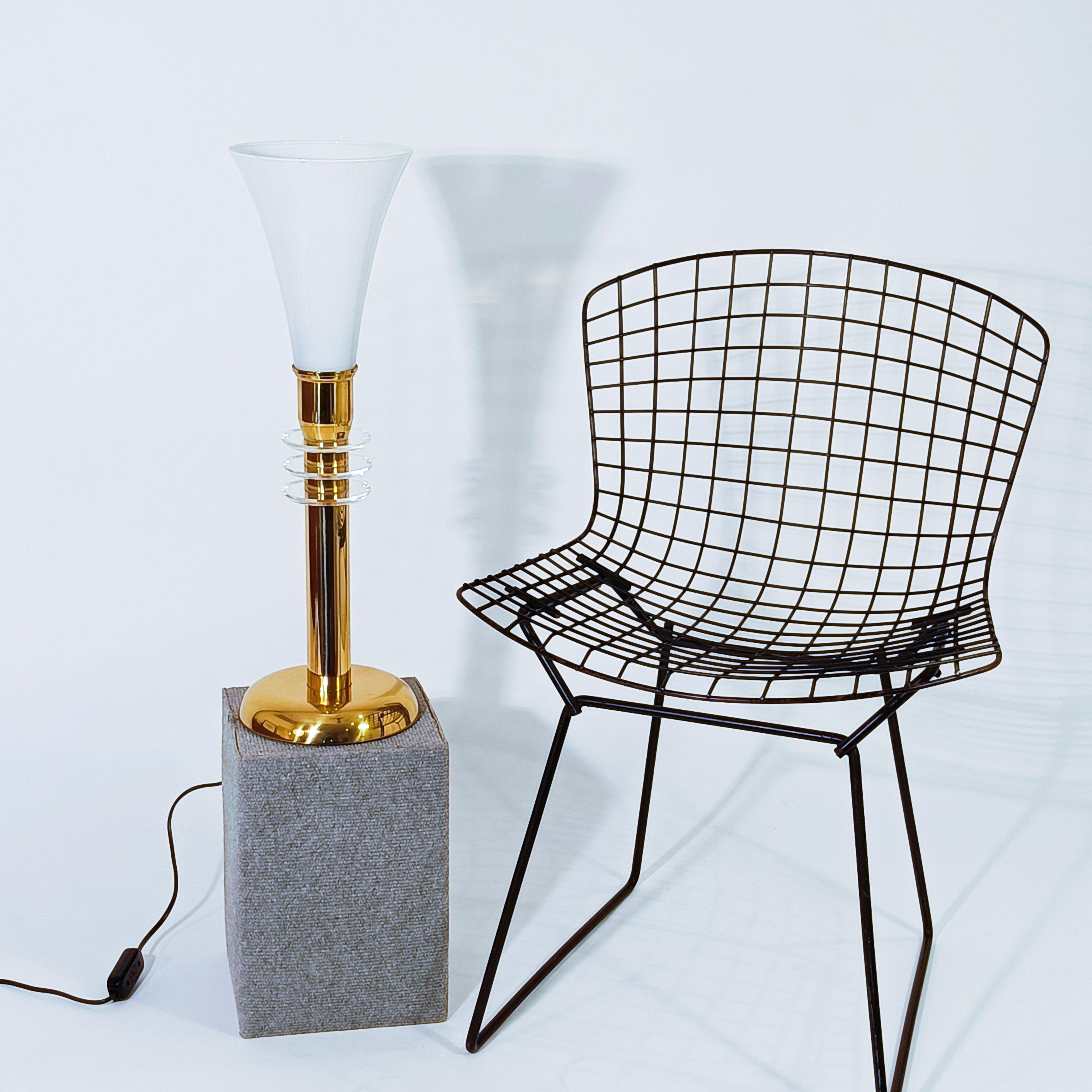 Hollywood Regency. Lámpara de sobremesa Art Decó Revival de Paul Hanson, EE.UU., 1970 finales del siglo XX en venta