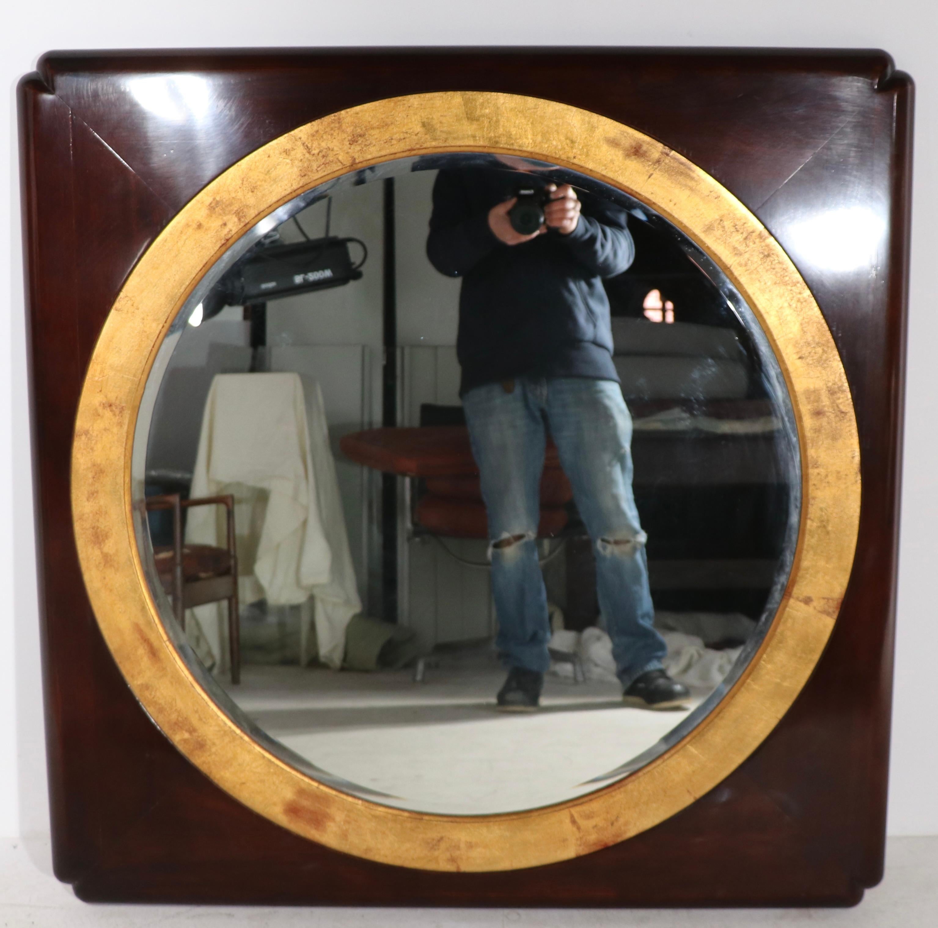 American Hollywood Regency Asia Modern Style Mirror by Henredon, Ca 1970/1980's For Sale