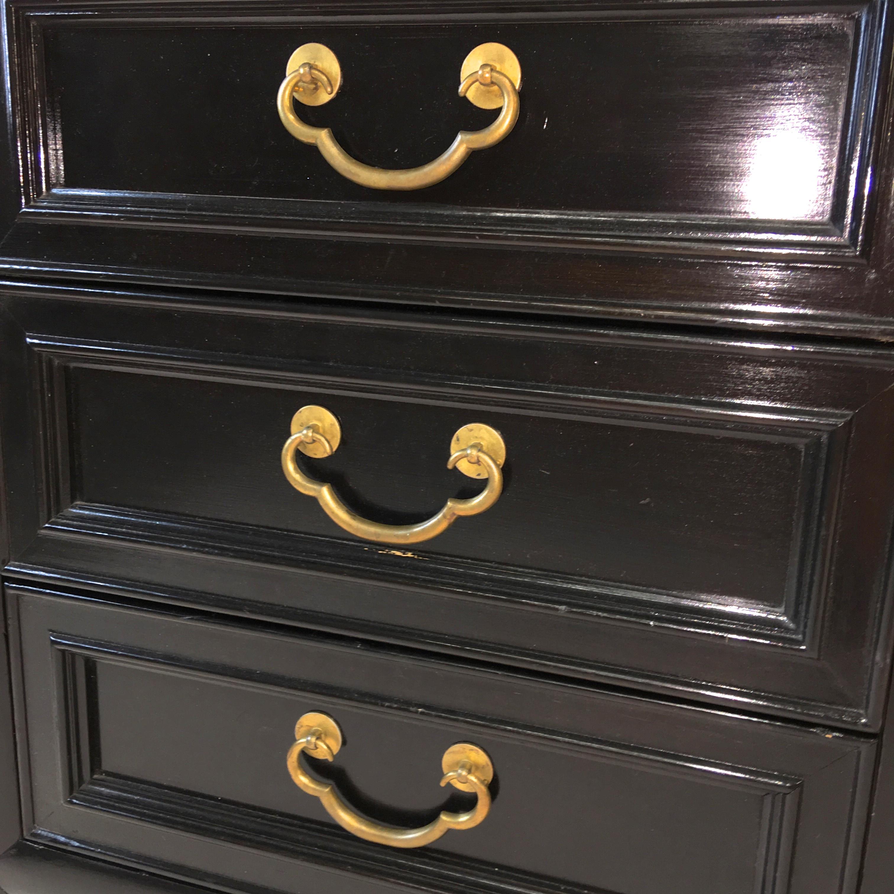 Hollywood Regency Asian Modern Motif Long Low Chest by Century Furniture 8