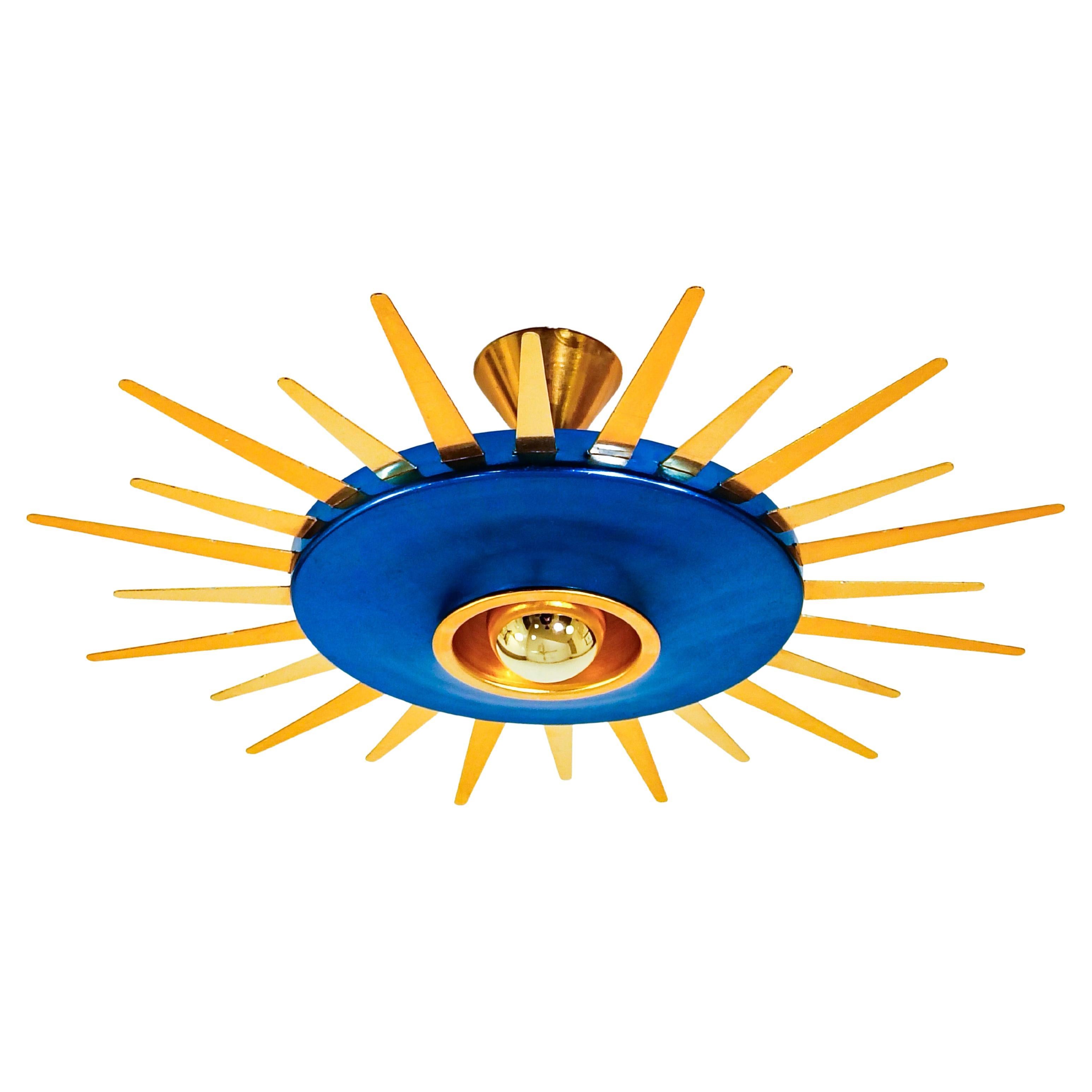 Hollywood Regency. Atomic Era flush mount by Stilnovo, Italy, 1950s en venta