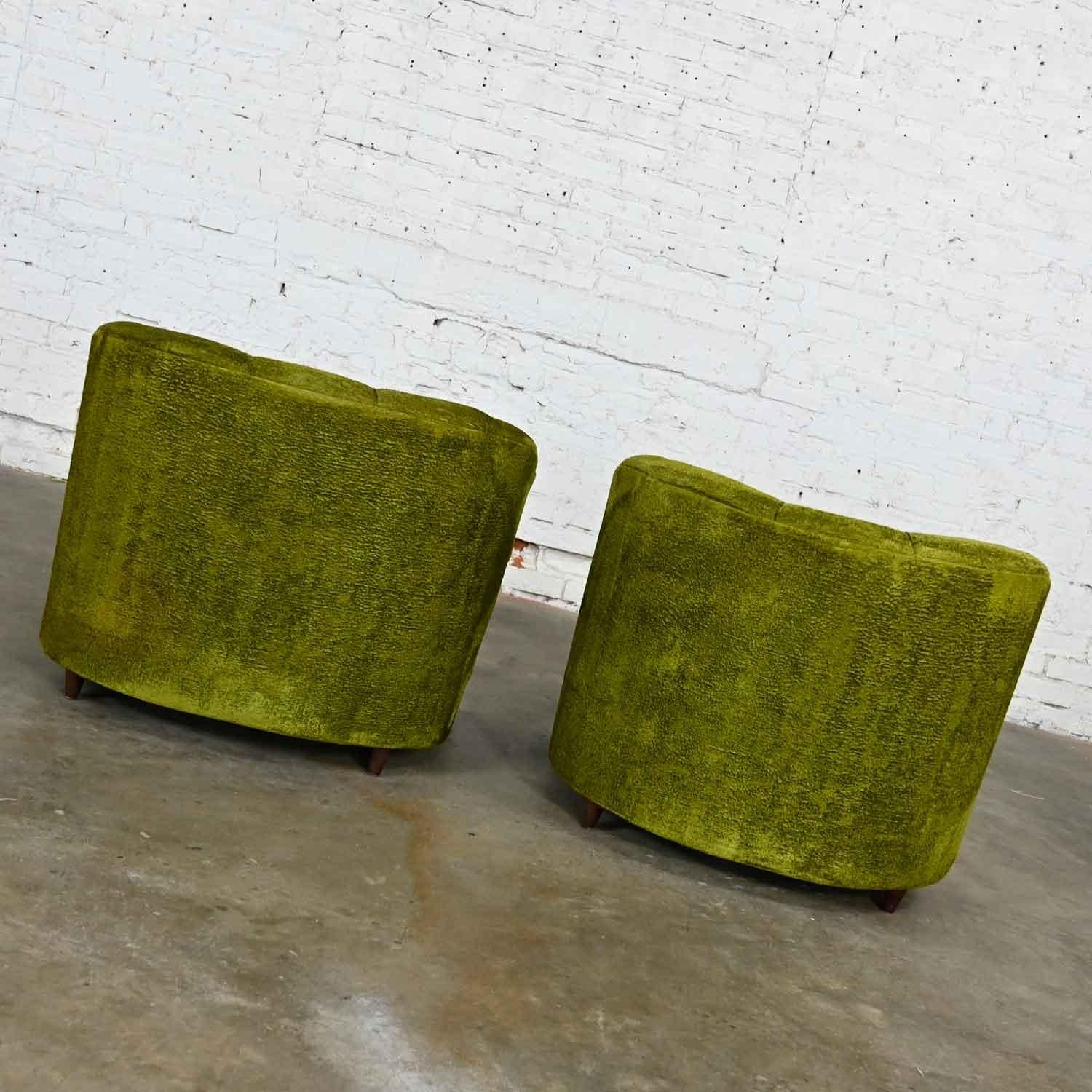 green barrel chairs