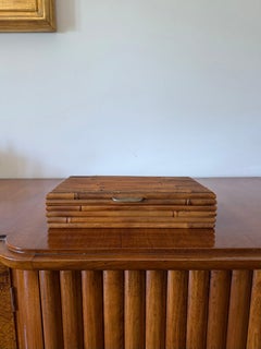 Hollywood regency bamboo jewelry box Gabriella Crespi style, RCM Italy 1970s