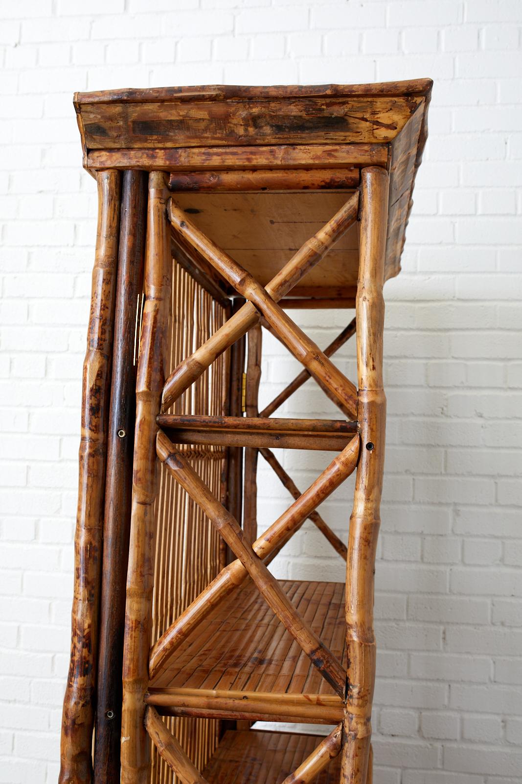 rattan etagere bookcase