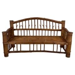 Hollywood Regency Bamboo Sofa
