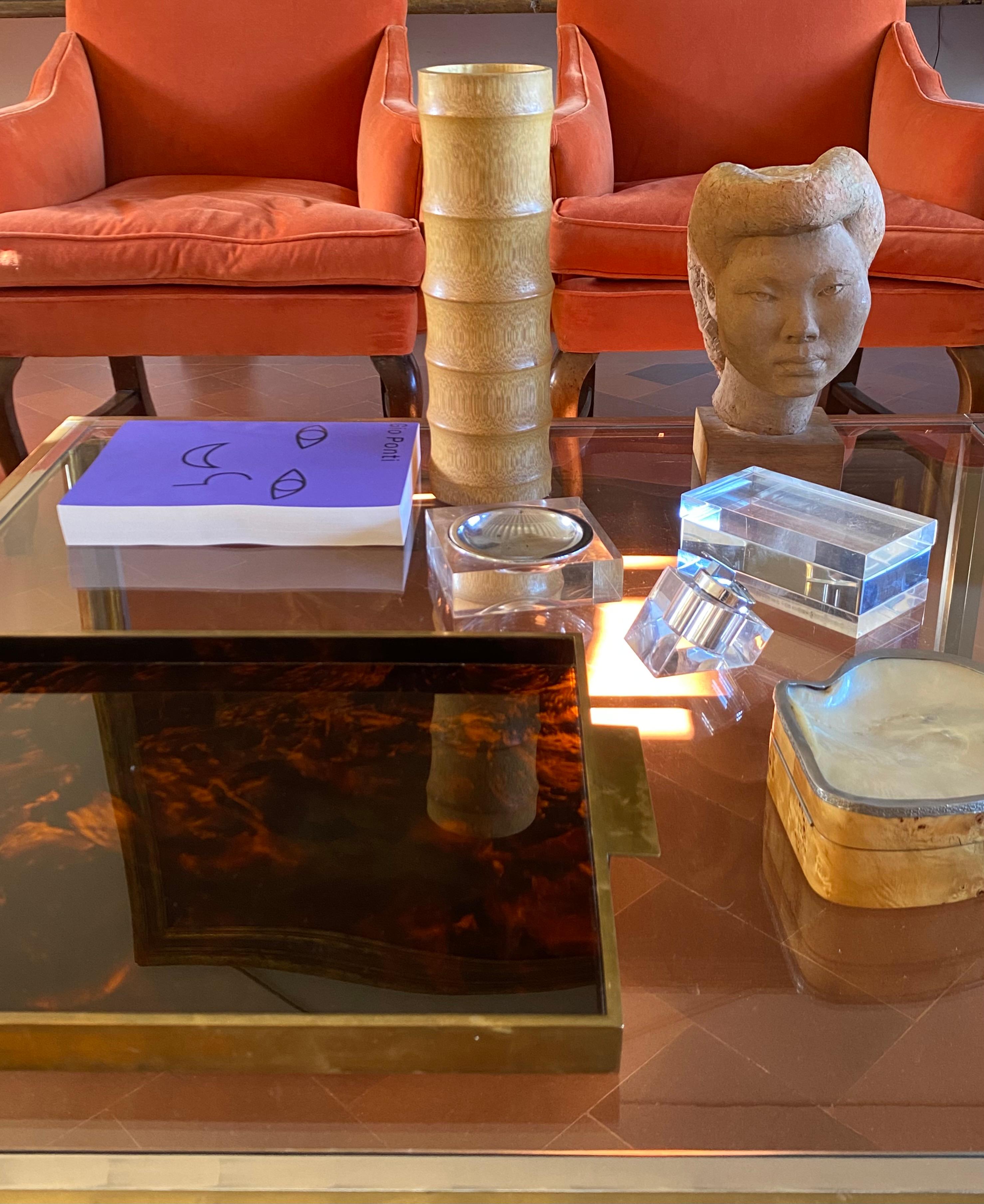 Jarrón de bambú Hollywood regency, Italia 1970 en venta 6