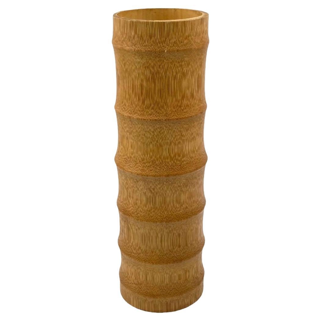 Hollywood regency bamboo vase, Italy 1970
