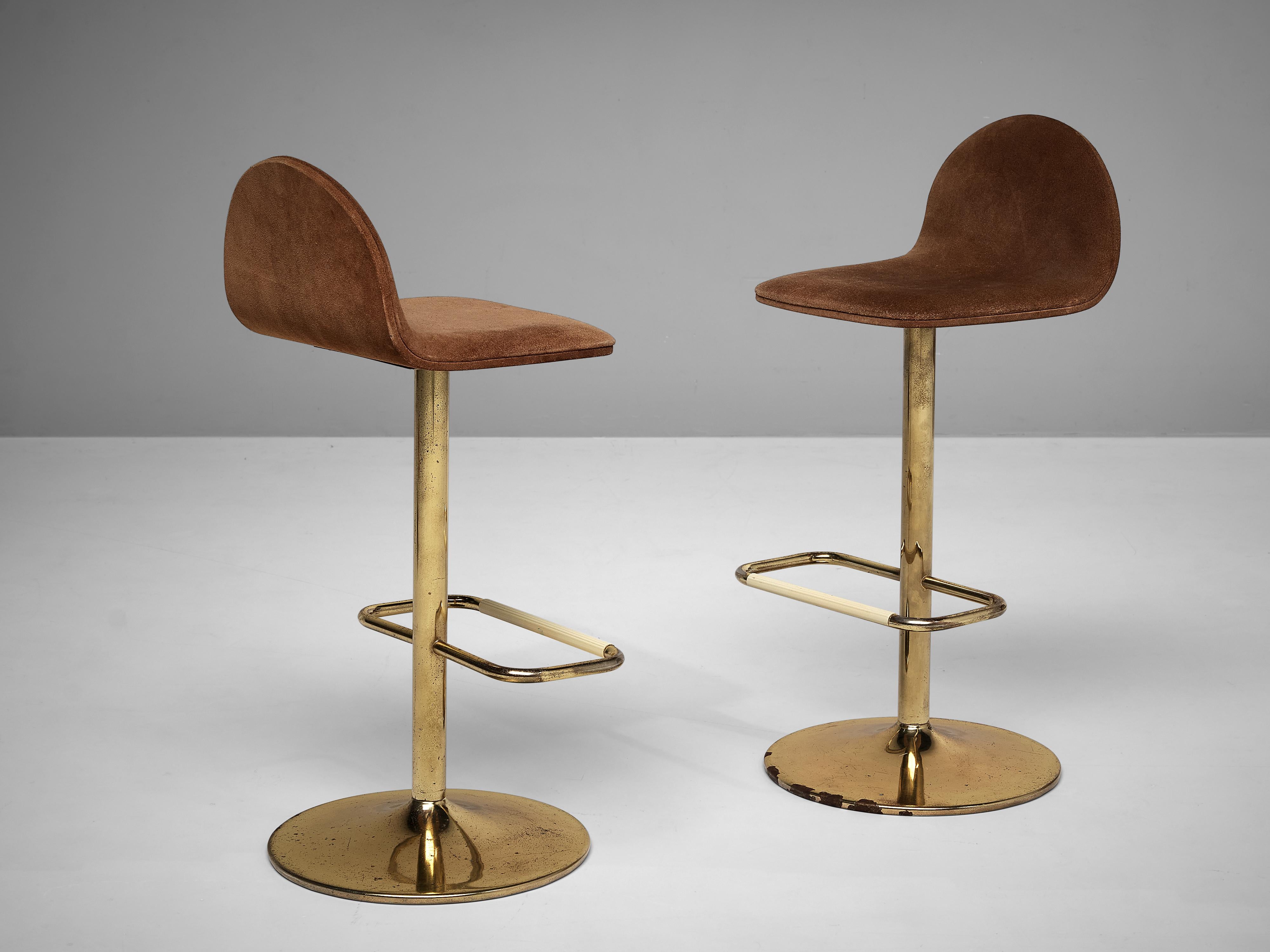 Italian Hollywood Regency Bar Cabinet and Bar Stools in the Style of Willy Rizzo