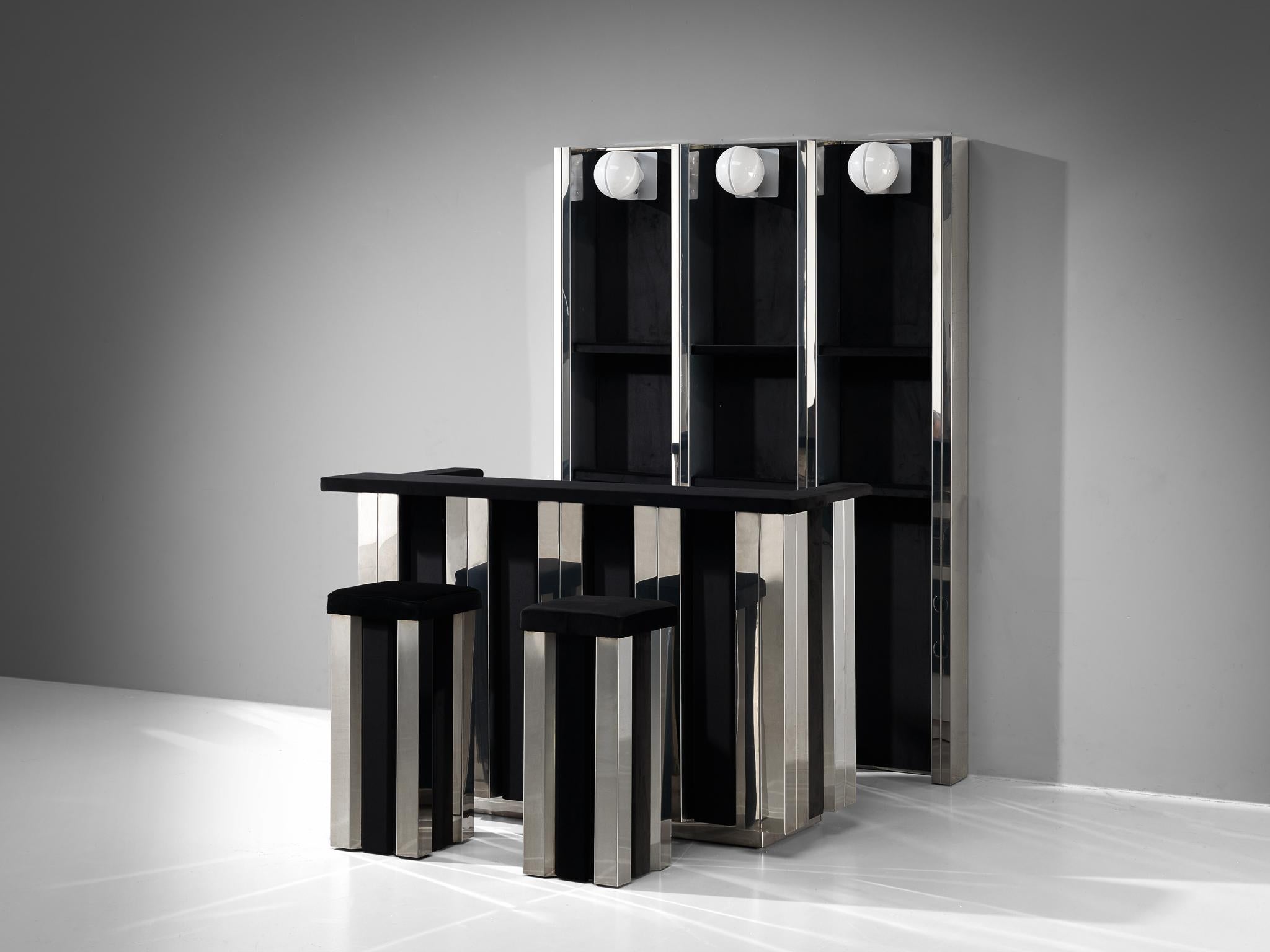 Hollywood Regency Bar Cabinet in the Style of Willy Rizzo For Sale 3