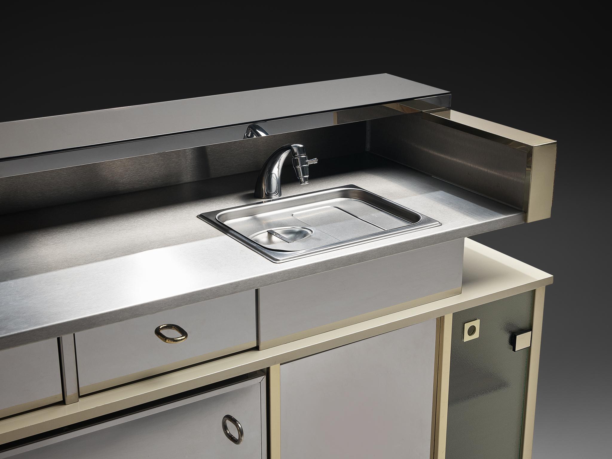 Mobile bar Hollywood Regency nello stile di Willy Rizzo in vendita 5