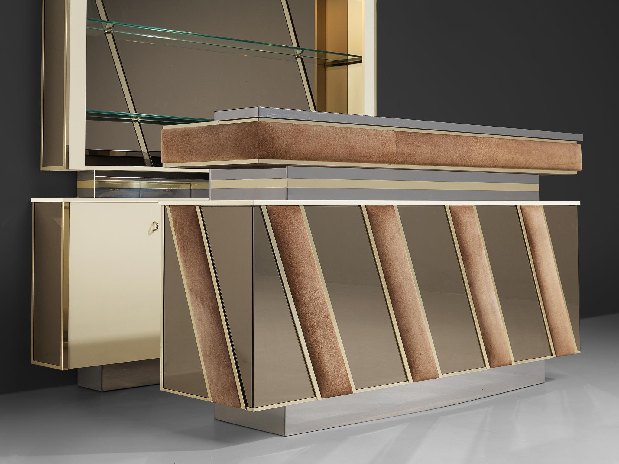 Mobile bar Hollywood Regency nello stile di Willy Rizzo In condizioni buone in vendita a Waalwijk, NL