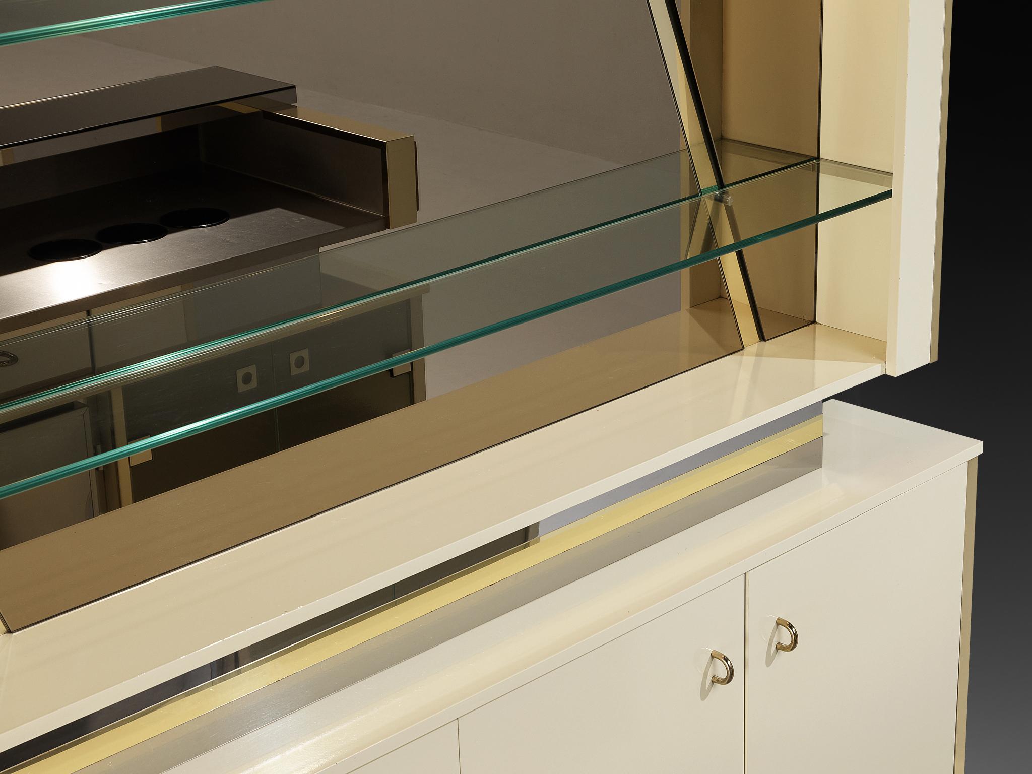 Mobile bar Hollywood Regency nello stile di Willy Rizzo in vendita 1