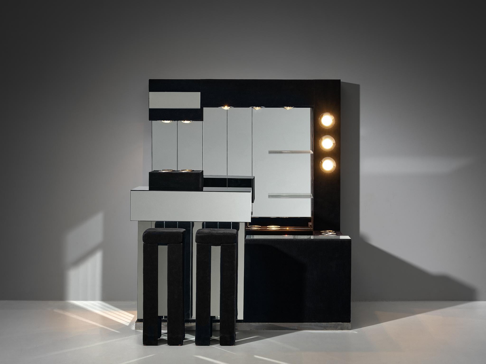 Hollywood Regency Bar Cabinet in the Style of Willy Rizzo For Sale 2