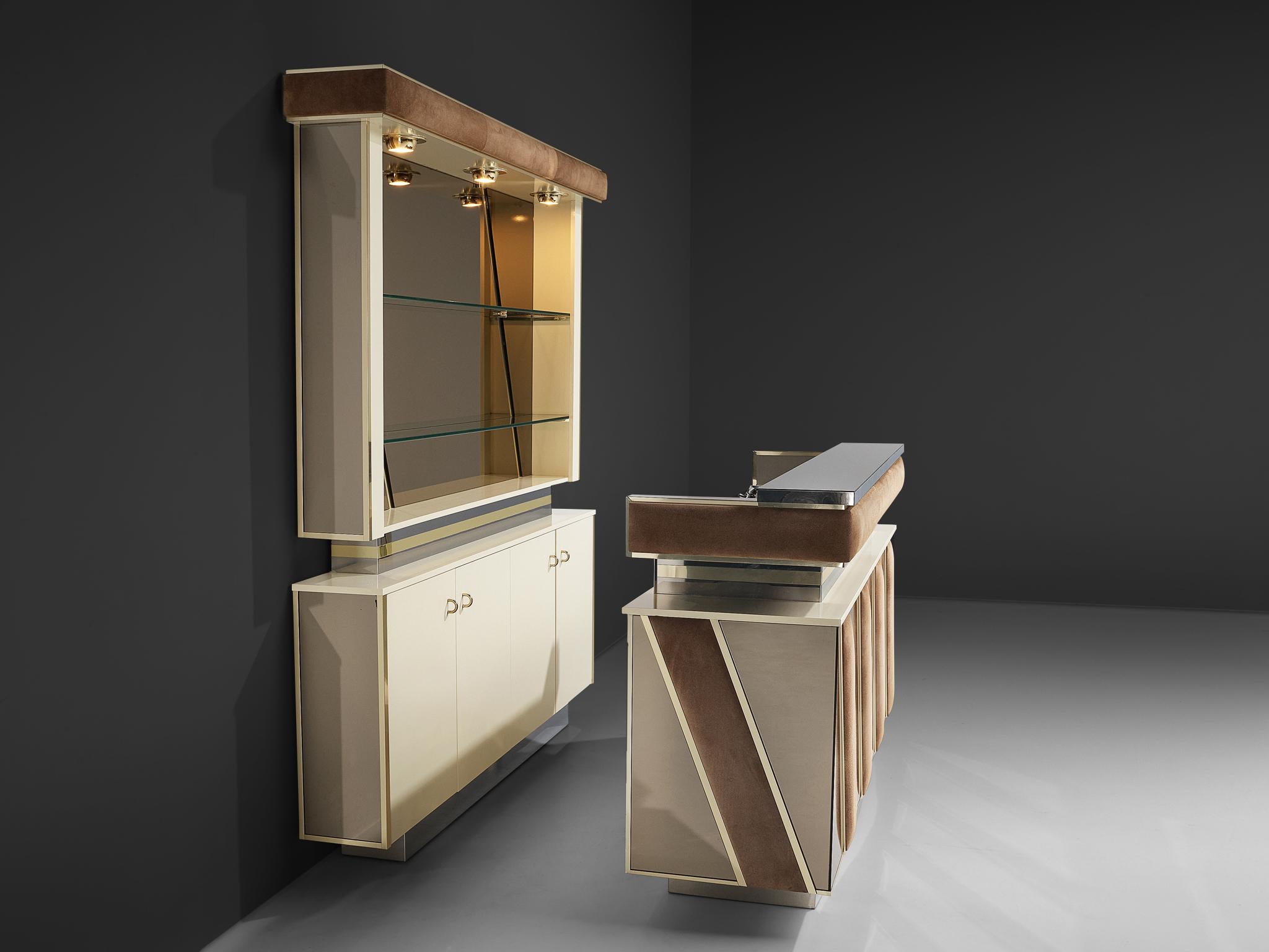 Mobile bar Hollywood Regency nello stile di Willy Rizzo in vendita 2