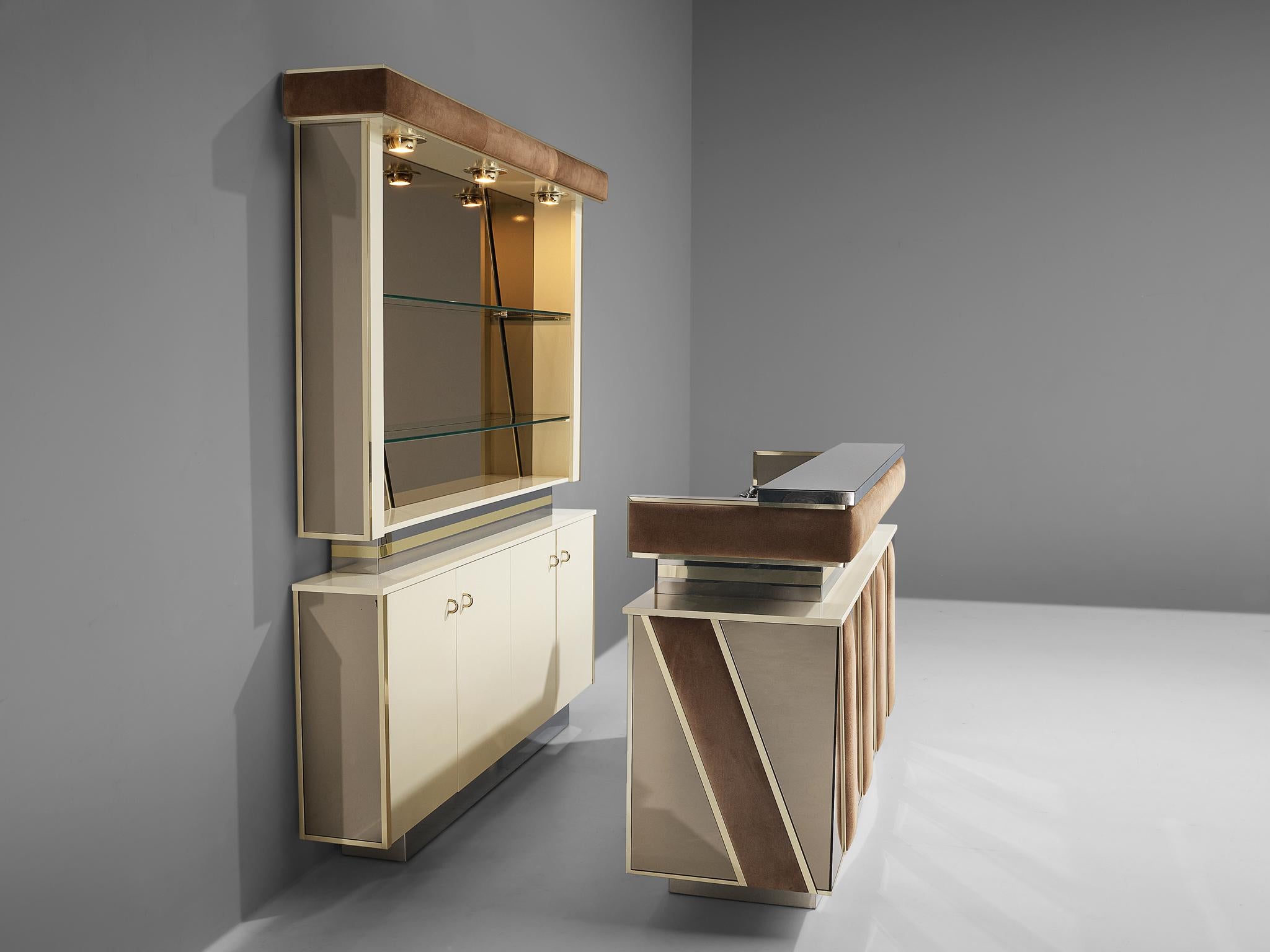 Hollywood Regency Bar Cabinet in the Style of Willy Rizzo For Sale 3