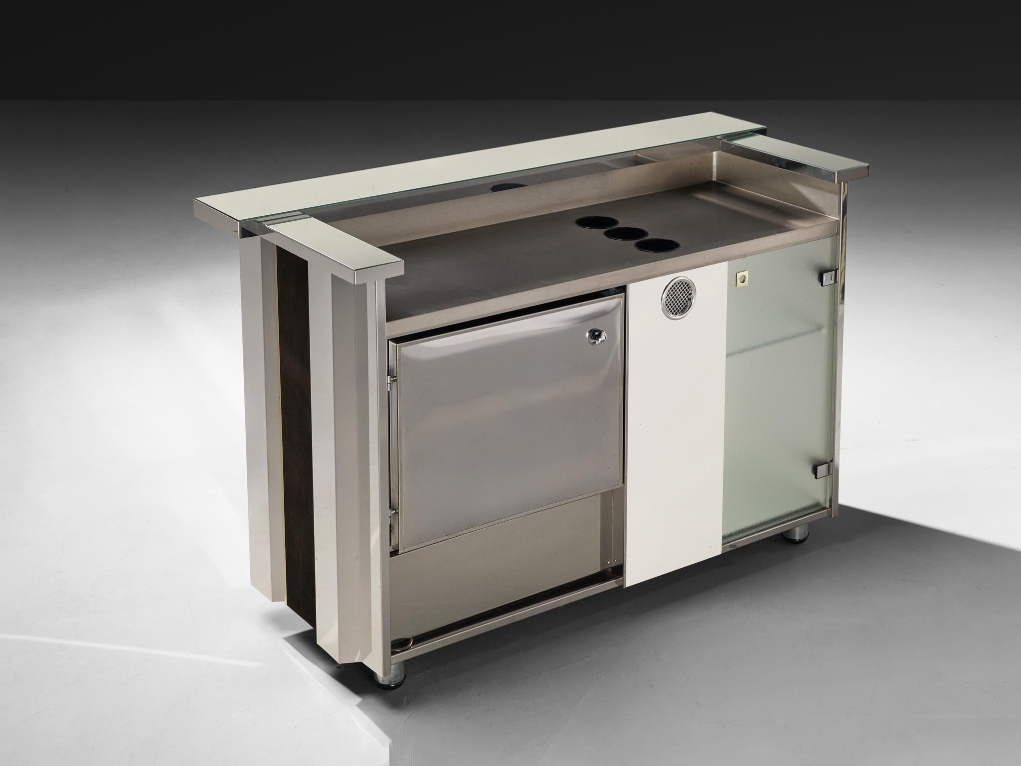 Hollywood Regency Bar Cabinet in the Style of Willy Rizzo For Sale 2