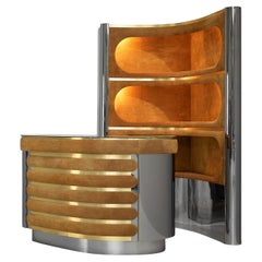 Hollywood-Regency-Barschrank im Stil von Willy Rizzo