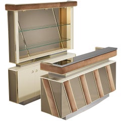 Mobile bar Hollywood Regency nello stile di Willy Rizzo