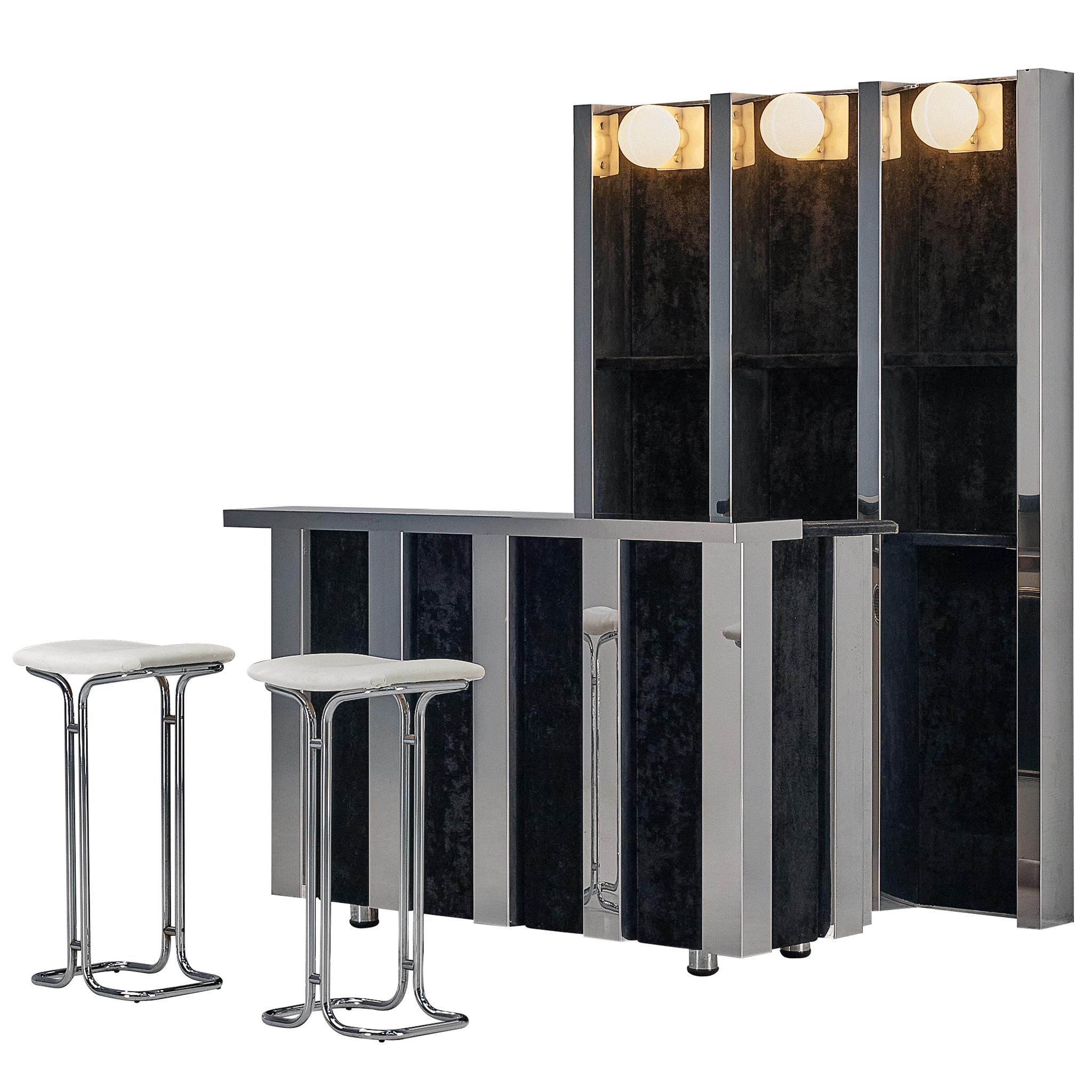 Mobile bar Hollywood Regency nello stile di Willy Rizzo