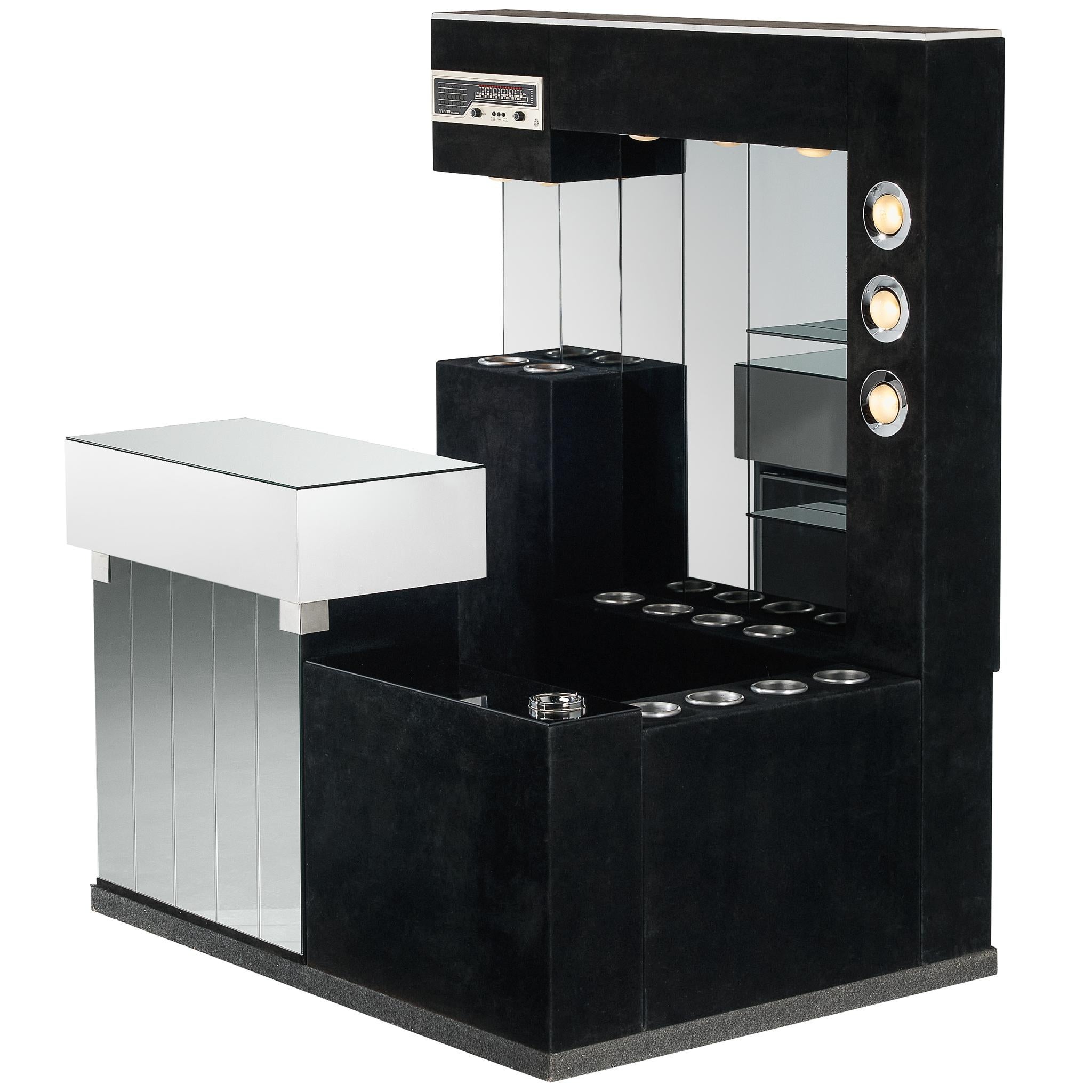 Hollywood Regency Bar Cabinet in the Style of Willy Rizzo For Sale