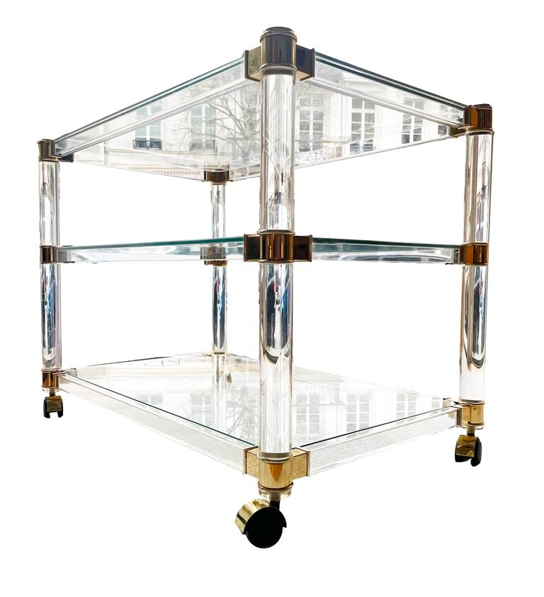 Late 20th Century Hollywood Regency bar cart 1970 For Sale
