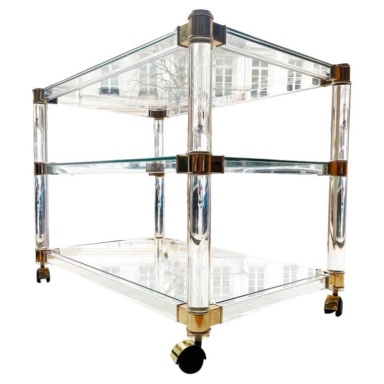 Hollywood Regency bar cart 1970 For Sale