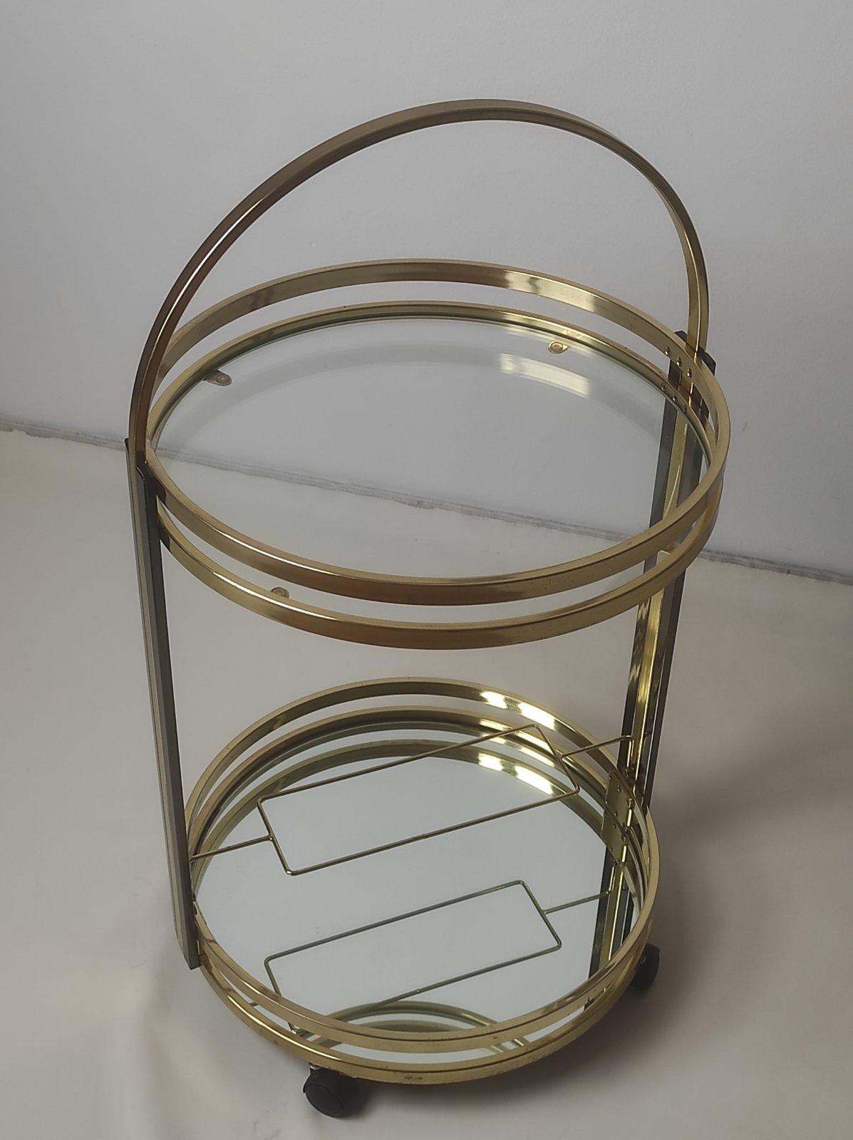 Hollywood Regency Bar Cart Italy 1970s In Good Condition For Sale In Čelinac, BA