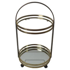 Vintage Hollywood Regency Bar Cart Italy 1970s