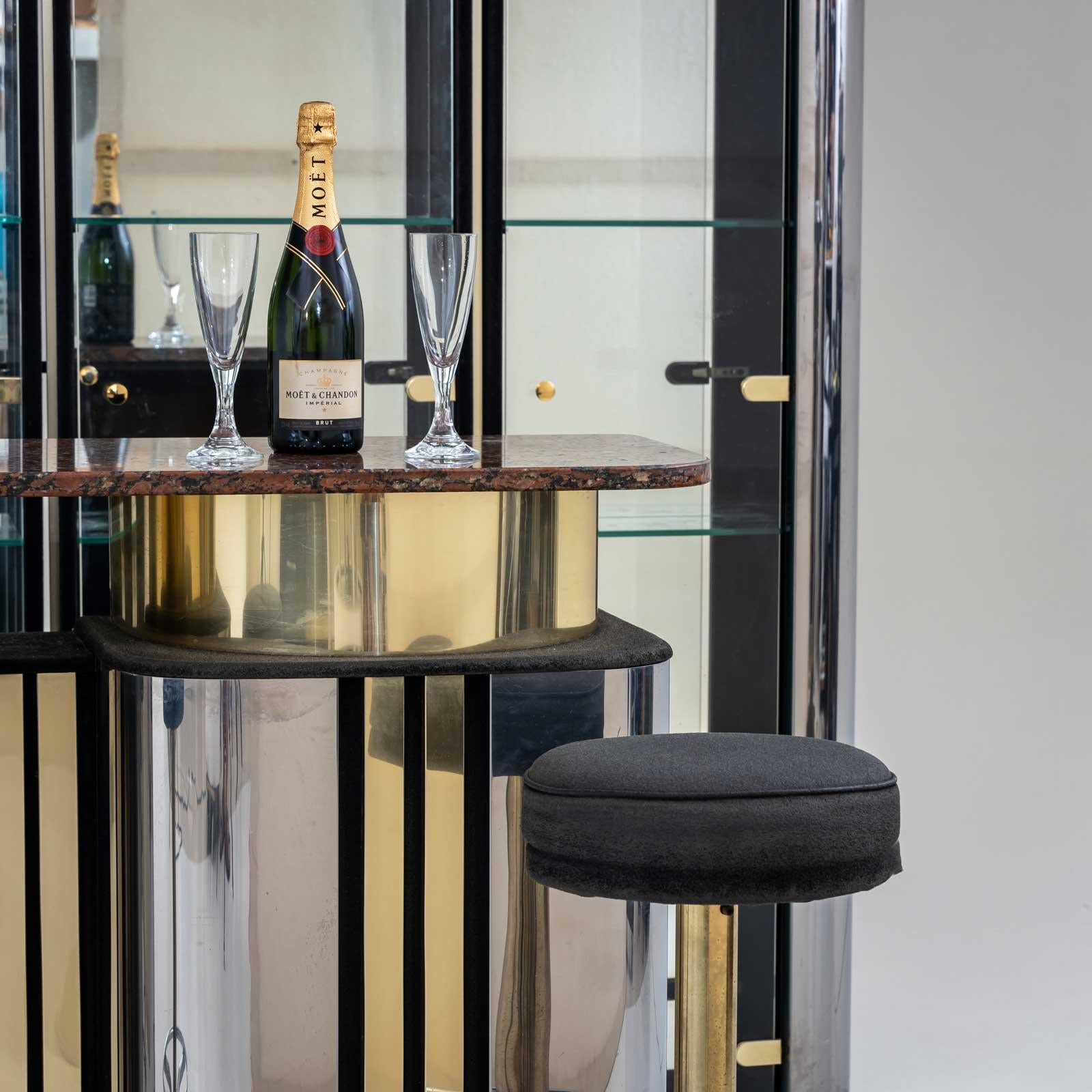 Hollywood Regency Bar with Counter, Italy 1970s For Sale 4