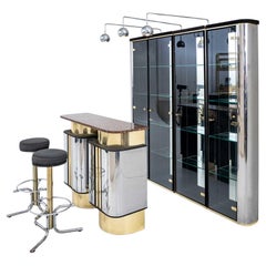 Hollywood Regency Bar with Counter, Italy 1970s