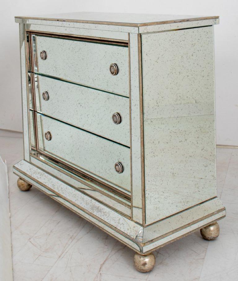 Hollywood Regency Baroque Revival Mirrored Commode 1